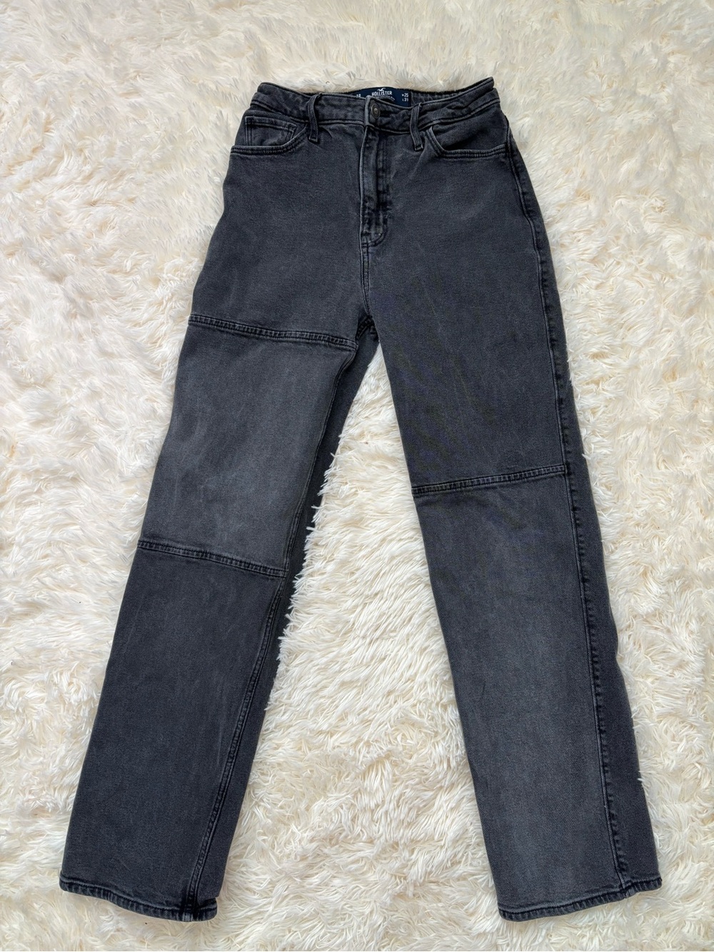 Hollister Ultra High Rise Dad Jean Black Wash Women’s Size 25 Straight